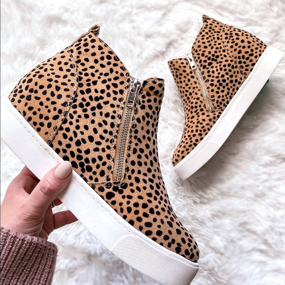 Cheetah Wedge Sneakers